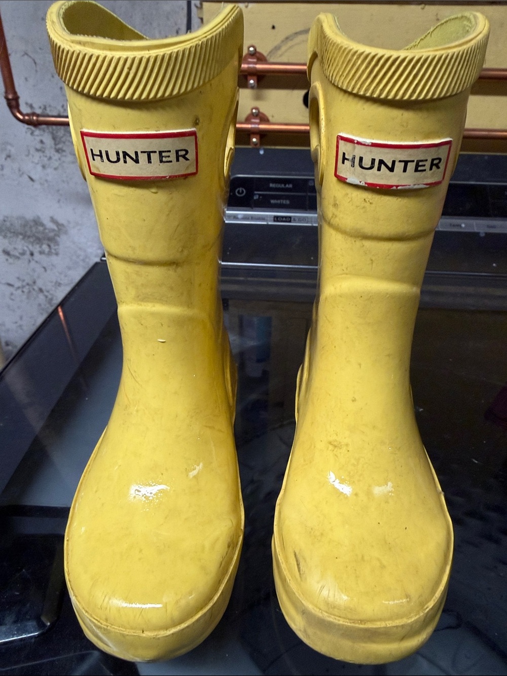Hunter Bright Yellow Classic Tall Rubber Rain Boots
